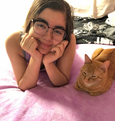 Bella with her cat